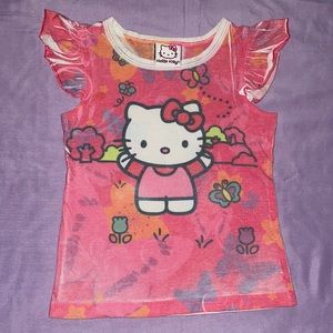 Sanrio Hello Kitty Girl’s Ruffle Sleeve Shirt